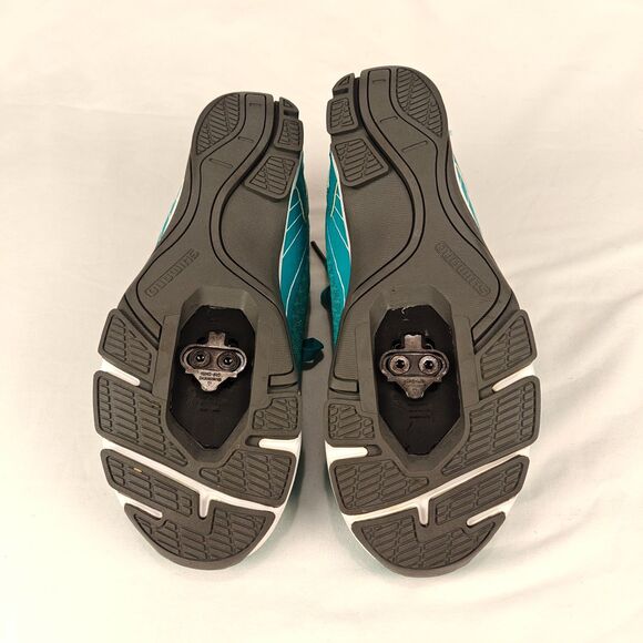 Shimano CW41 Pedaling Dynamics Teal Cycling Shoes Women’s Size 9.5 Mountain Bike - Picture 9 of 10